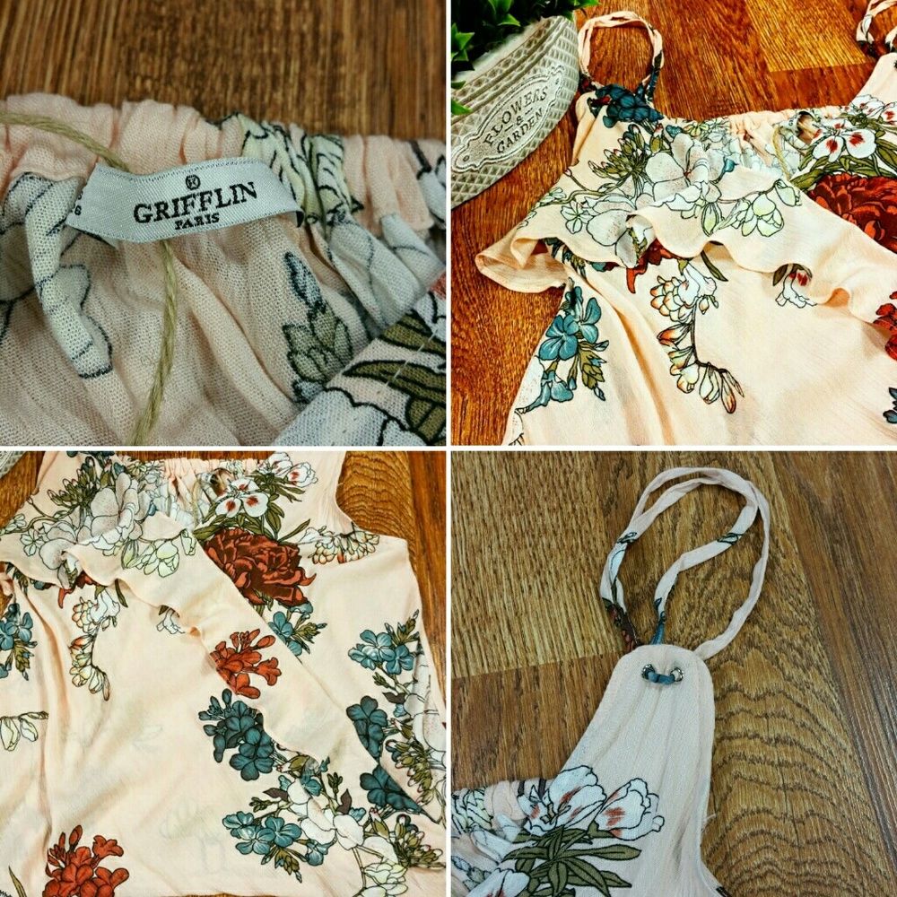 BOHO Floral Surplice Top - Picture 6 of 7